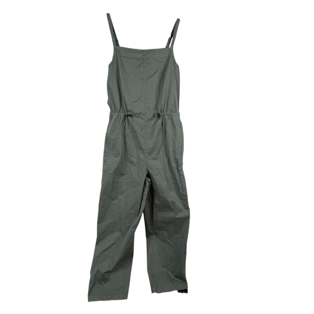 Pistola Adela Jumpsuit Sage Green Utility Square Neck Wide Leg Drawstring Sz S